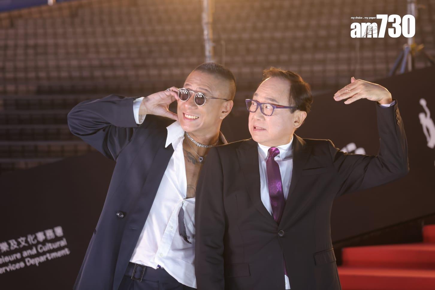 「Hello文」許冠文與朱栢康父子檔合照。 (吳康琦攝)