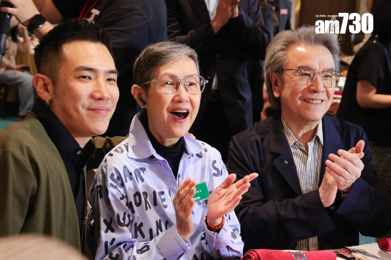 姜大衛、李琳琳、姜卓文一齊出席活動。(吳康琦攝)