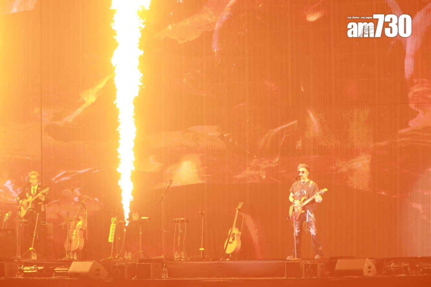 謝霆鋒相隔25年再開個唱,演繹多支經典金曲。 (羅錦鴻攝)