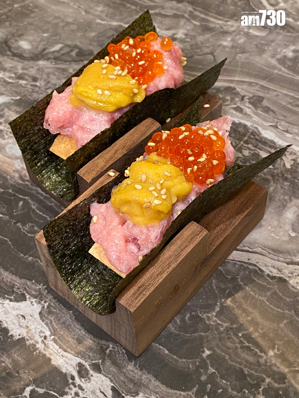 海膽拖羅鱈魚乾手卷足料!