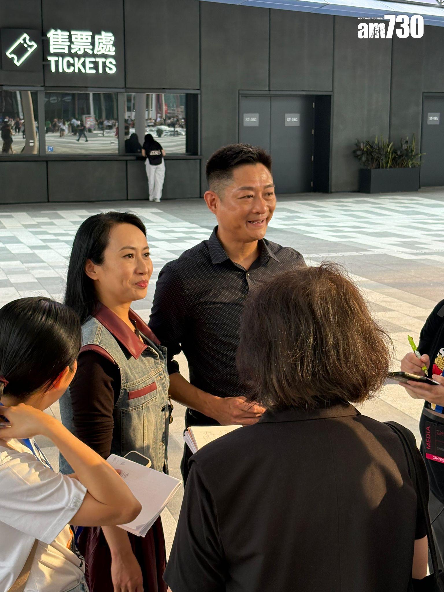 近年轉當保安的TVB綠葉楊證樺亦現身會場。 (娛樂組攝)