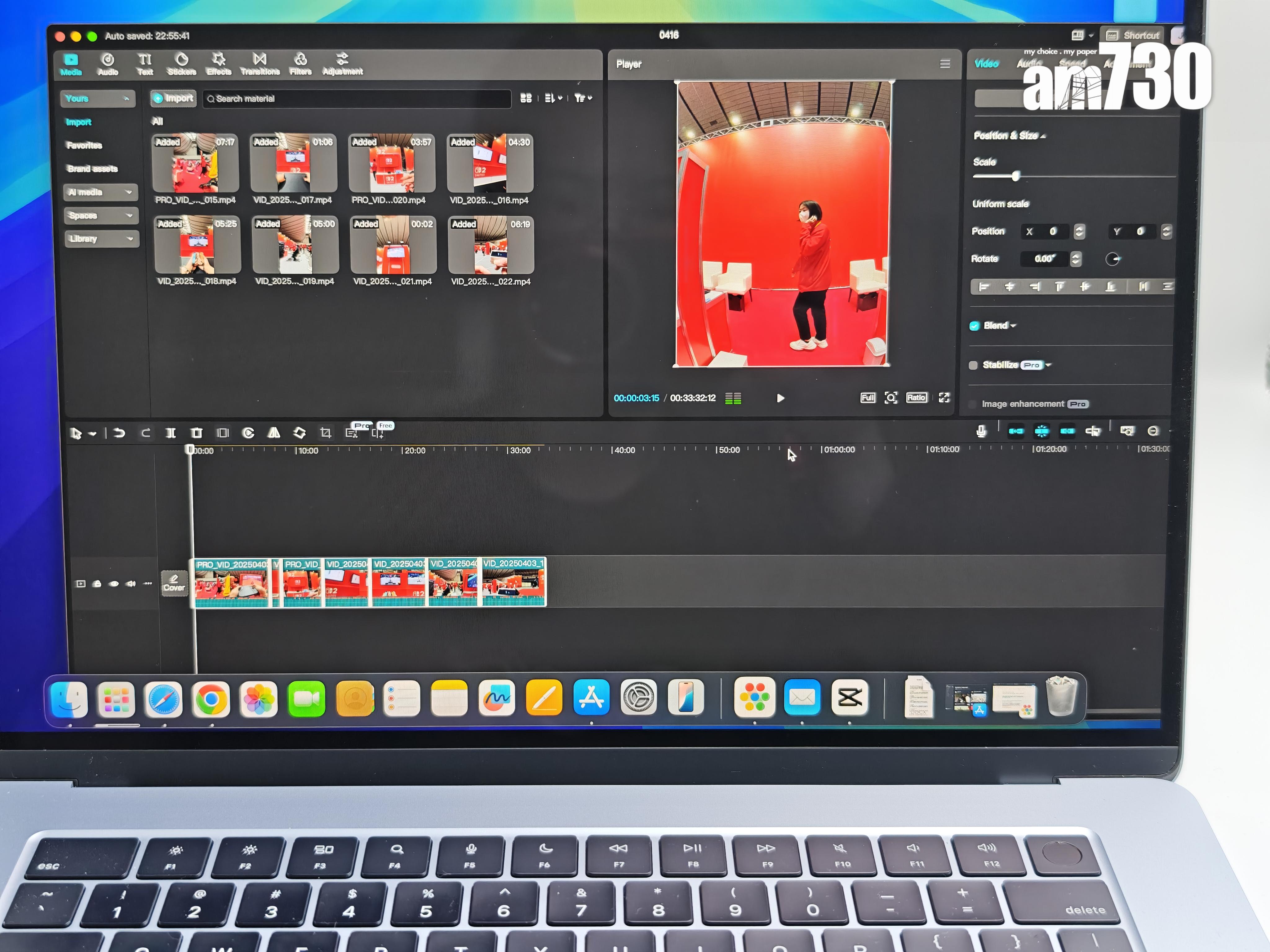 MacBook Air M4剪簡單的Reels固然沒有問題。