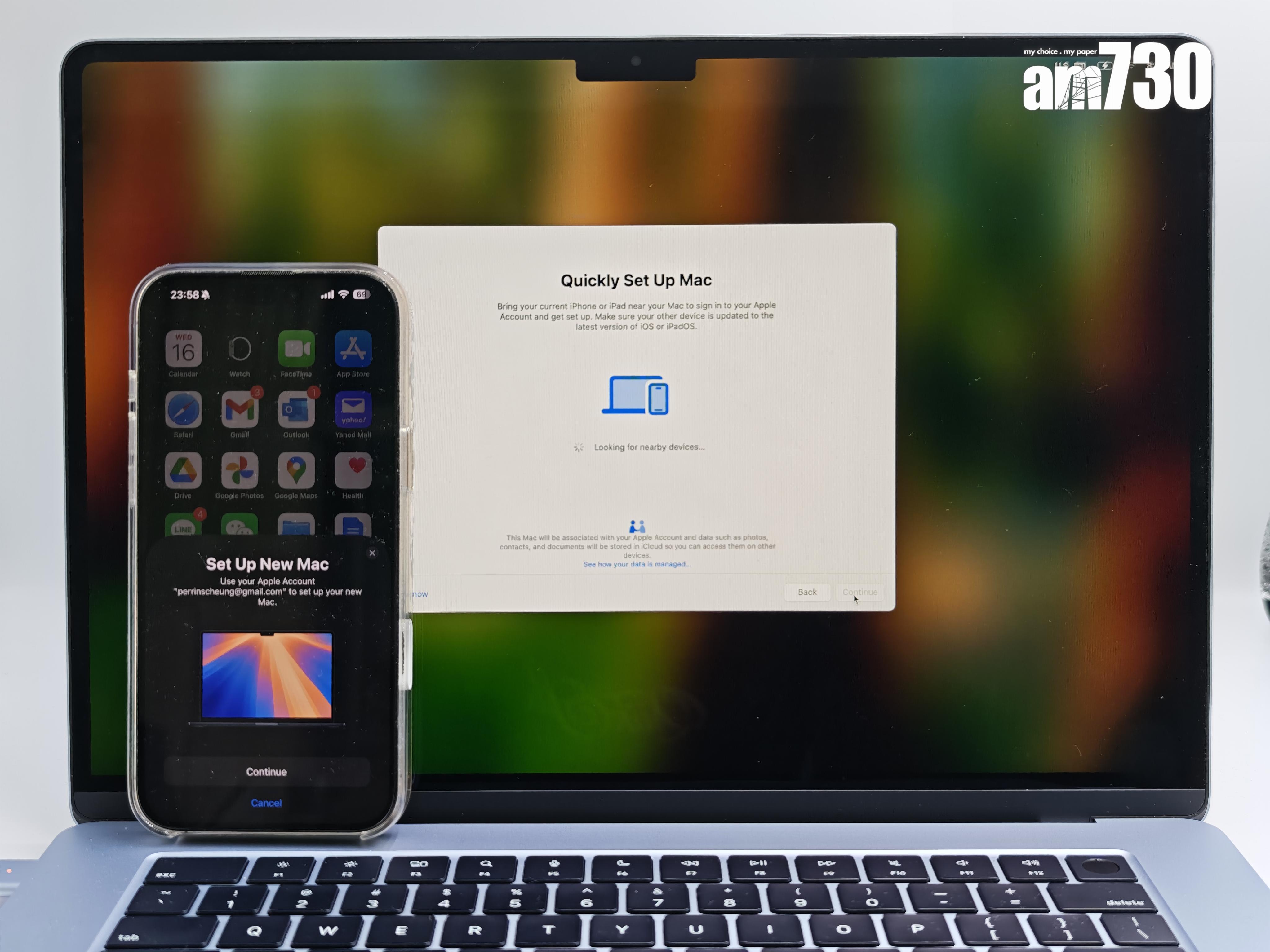 Mac Setup Assistant可使用iPhone快速設定MacBook Air。