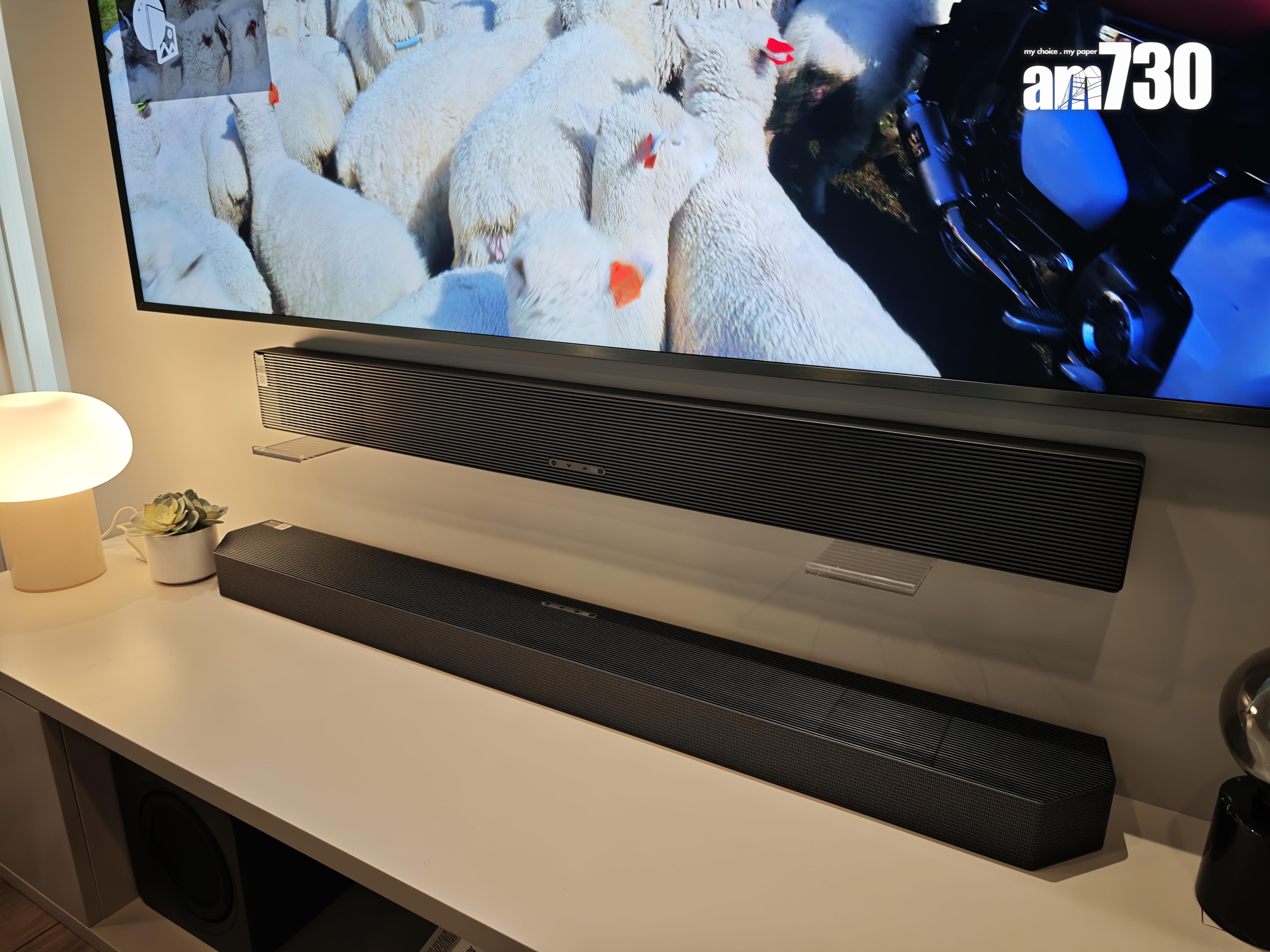 Soundbar亦可以打直安裝在牆上。