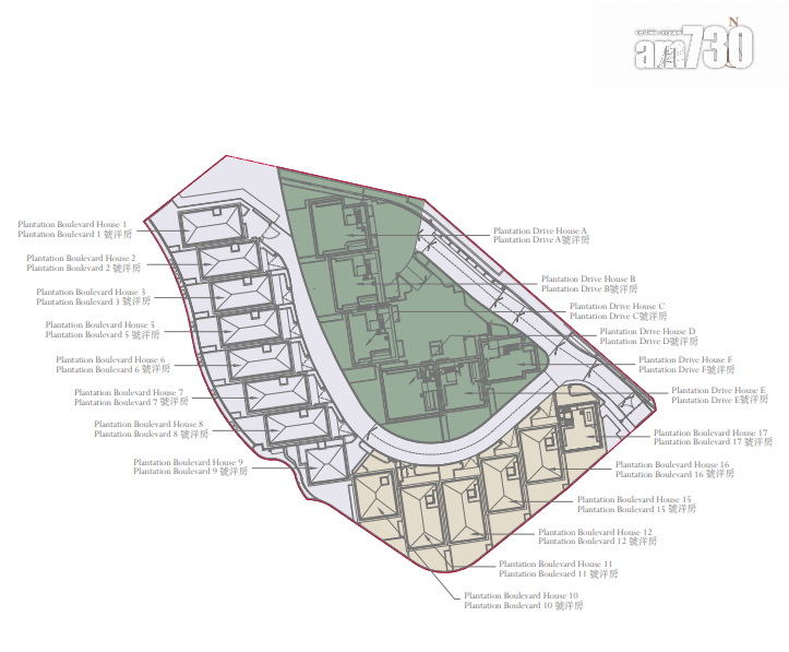 1 Plantation Road第1期上載樓書 設8幢洋房 最大6122呎|山頂豪宅