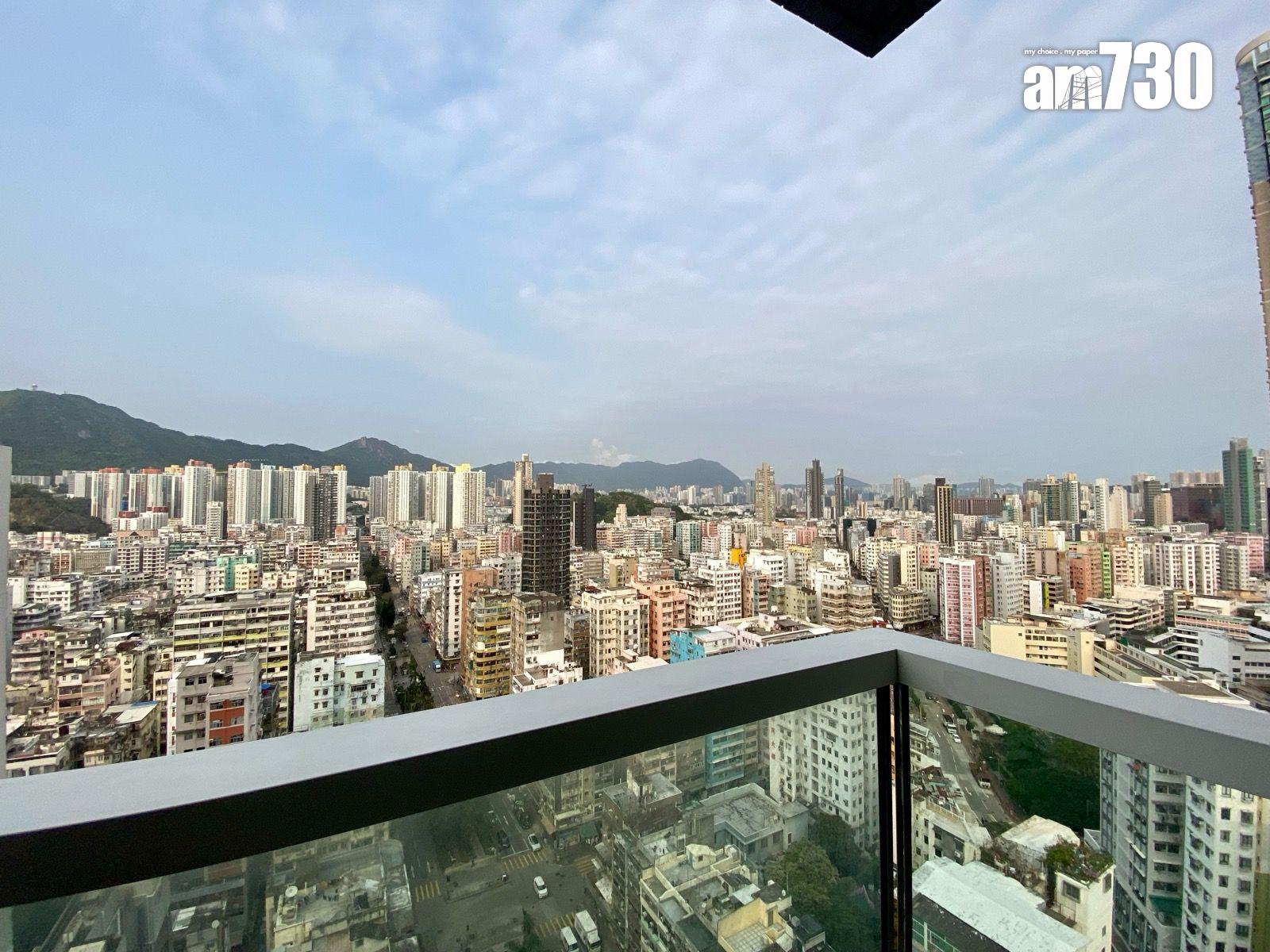 南昌一號中層D室,實用面積約418方呎,採三房一廁間隔,望開揚市景。(代理提供)