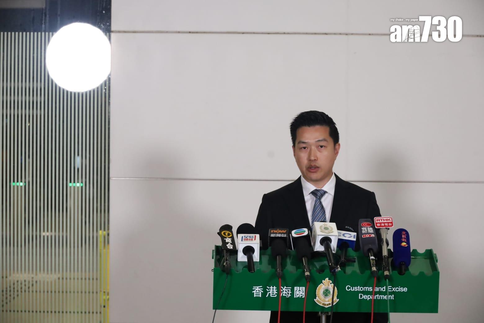 海關簡介案件調查進度。(鍾式明攝)