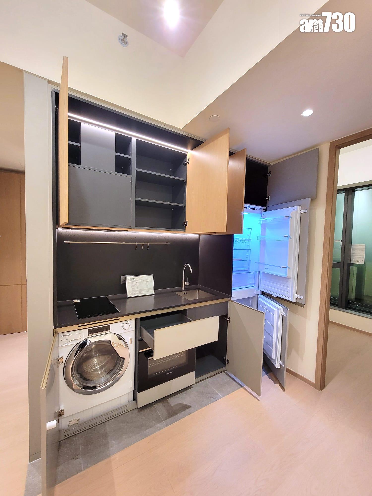 UNI Residence示範單位|394呎兩房戶 主人房設轉角玻璃窗增採光(多圖有片)|大圍新盤