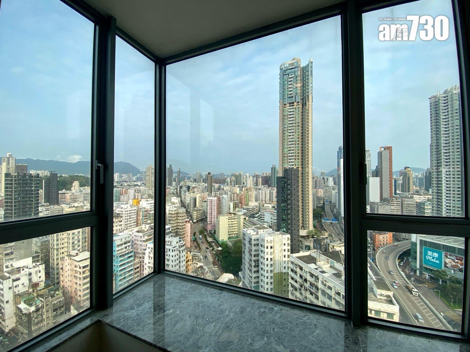 南昌一號中層D室,實用面積約418方呎,採三房一廁間隔,望開揚市景。(代理提供)