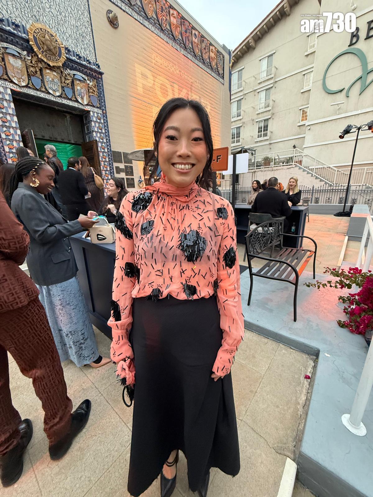 人氣劇集《Poker Face》在荷李活舉行活動,影后Awkwafina亦有出席。 (Lilly Lui攝)