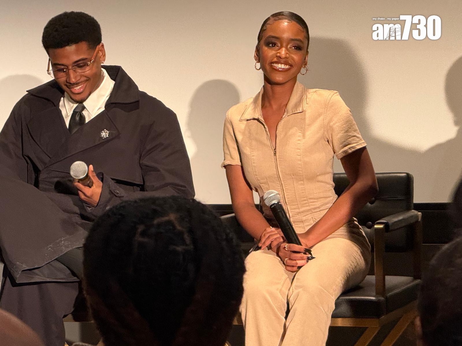 Netflix劇《永恆之愛》主角Michael Cooper Jr和Lovie Simone。 (Lilly Lui攝)