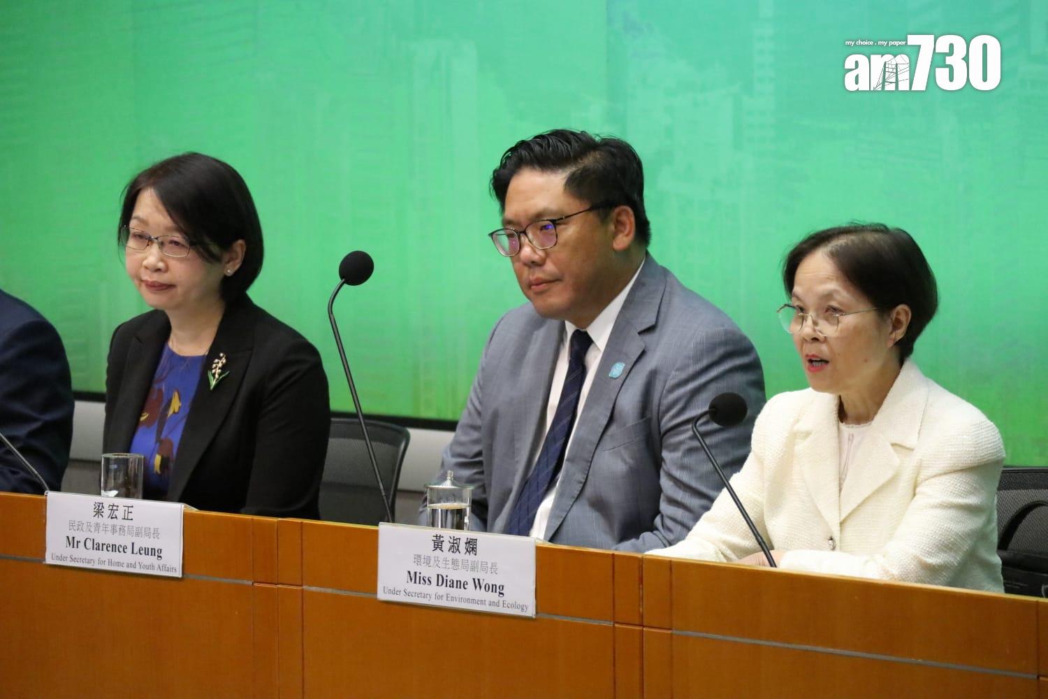 政務司副司長卓永興聯同文化體育及旅遊局局長羅淑佩公布發展旅遊熱點工作組將推行的項目 (鍾式明攝)