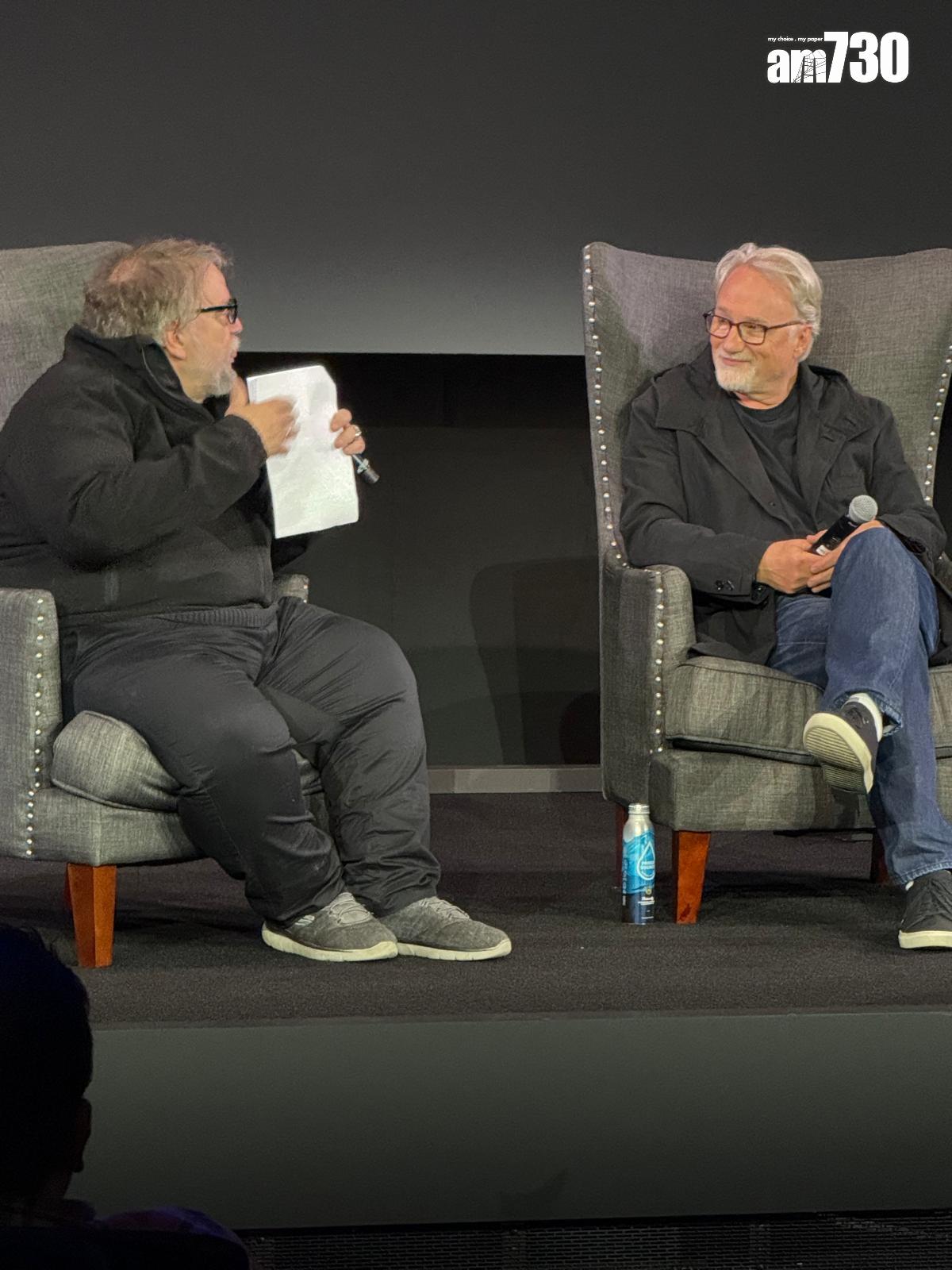 首映由奧斯卡金像導演Guillermo del Toro(左)任主持。 (Lilly Lui攝)