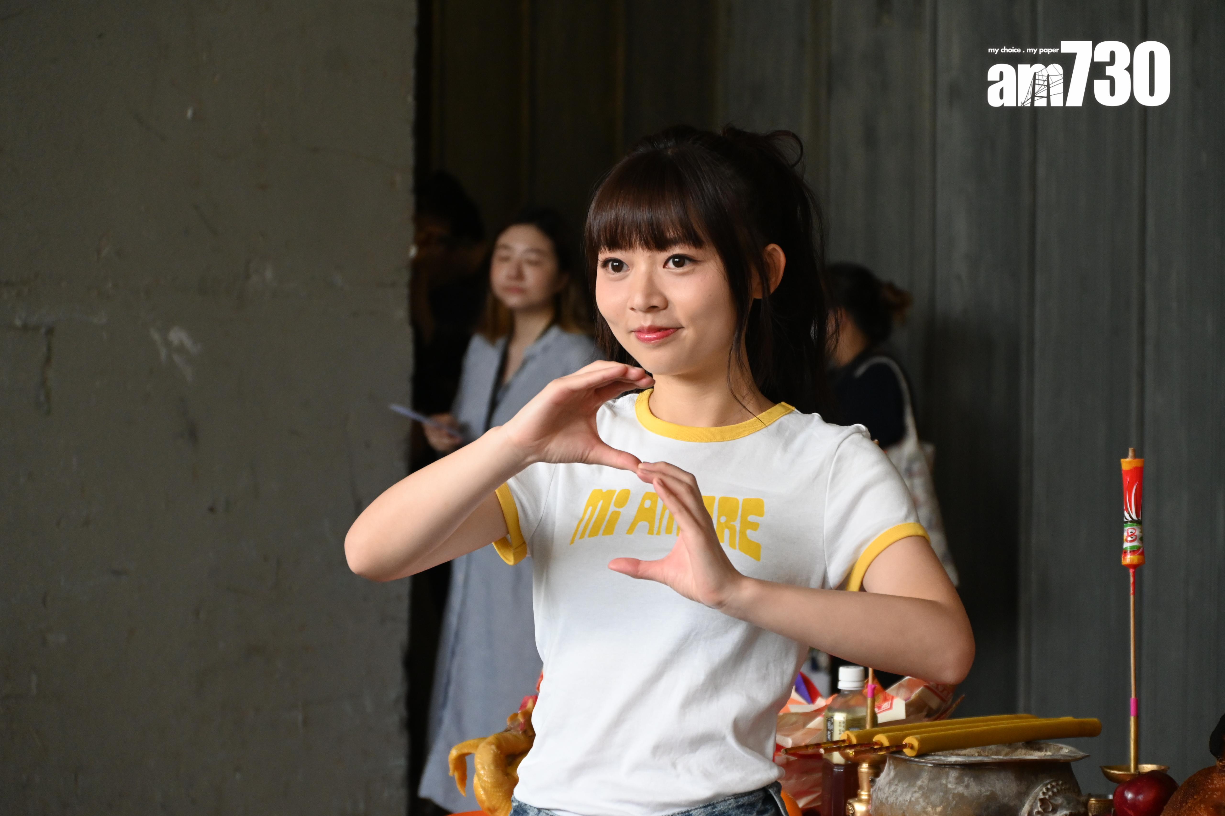 「小薯茄」童童表示《SUCK樂園》一眾拍檔實在太搞笑,令她忍笑好辛苦。 (娛樂組攝)