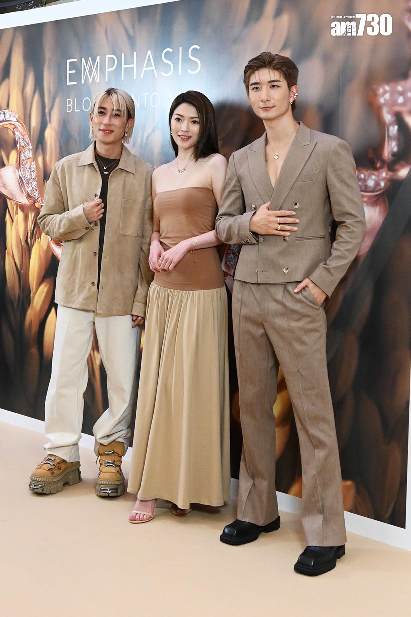 連詩雅與馬天佑、張馳豪出席活動。(娛樂組攝)