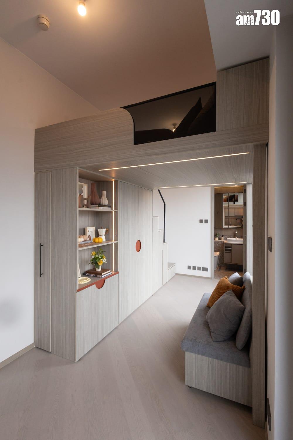 連方II示範單位|267呎開放式戶 善用高樓底打造閣樓(多圖有片)|長沙灣新盤