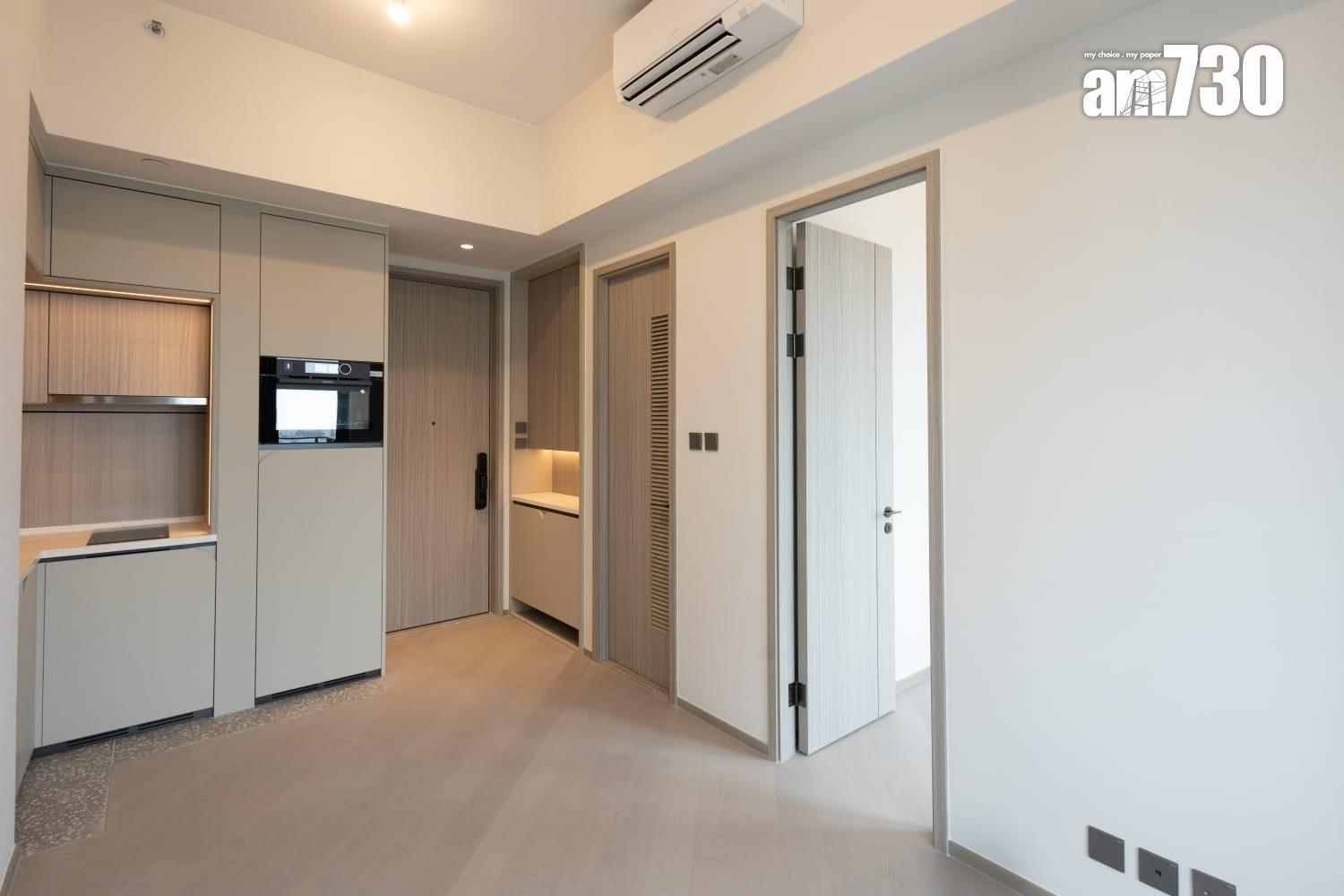 連方II示範單位|377呎交樓標準兩房 高樓底玻璃窗採光足(多圖有片)|長沙灣新盤