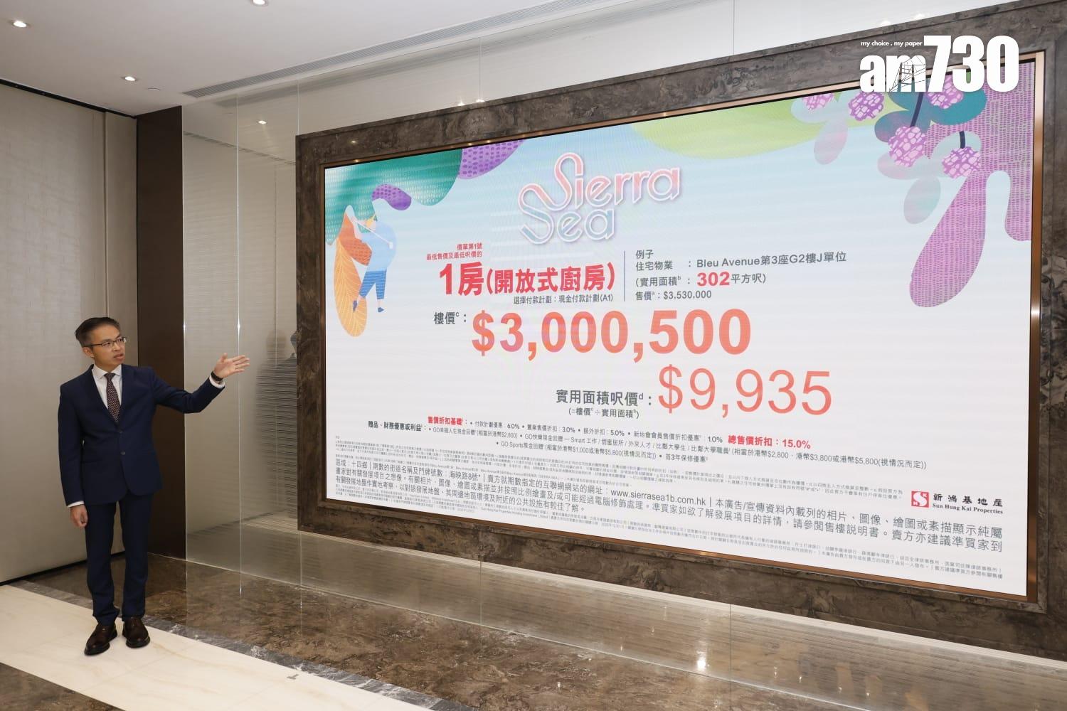 「SIERRA SEA」第1B期示範單位將於明日(9日)開放予公眾參觀,同步收票。(林俊源攝)