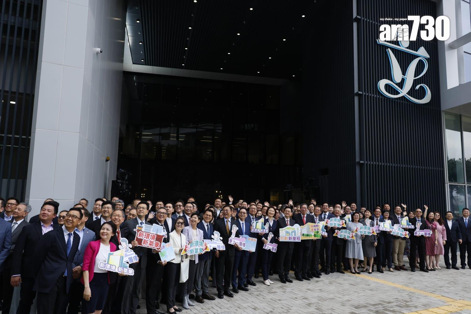 立法會綜合大樓擴建工程今日舉行竣工儀式。(林俊源攝)