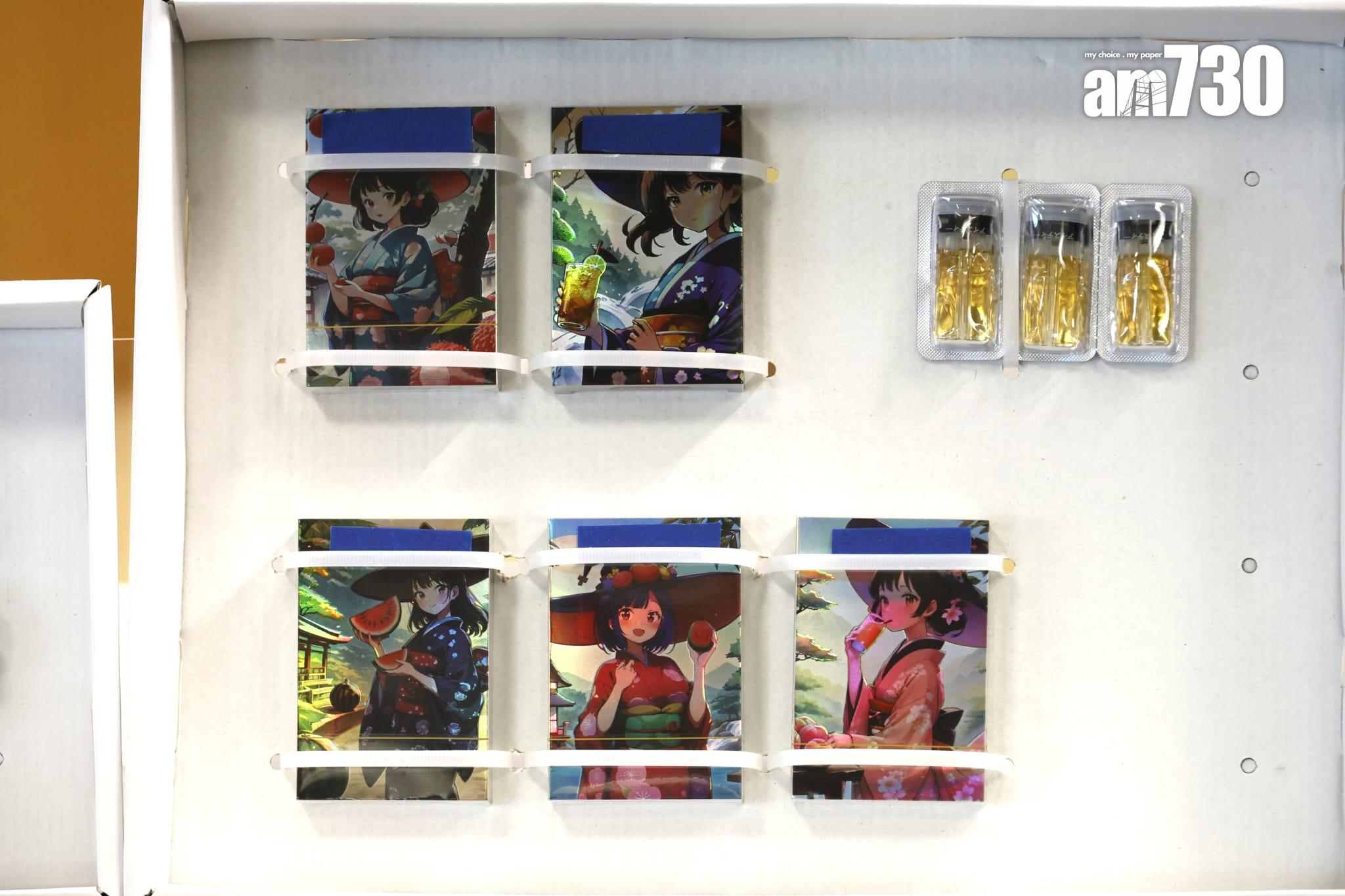 廉署檢獲約20萬件電子煙彈及近3萬個電子煙機,市值2,000萬元。(林俊源攝)