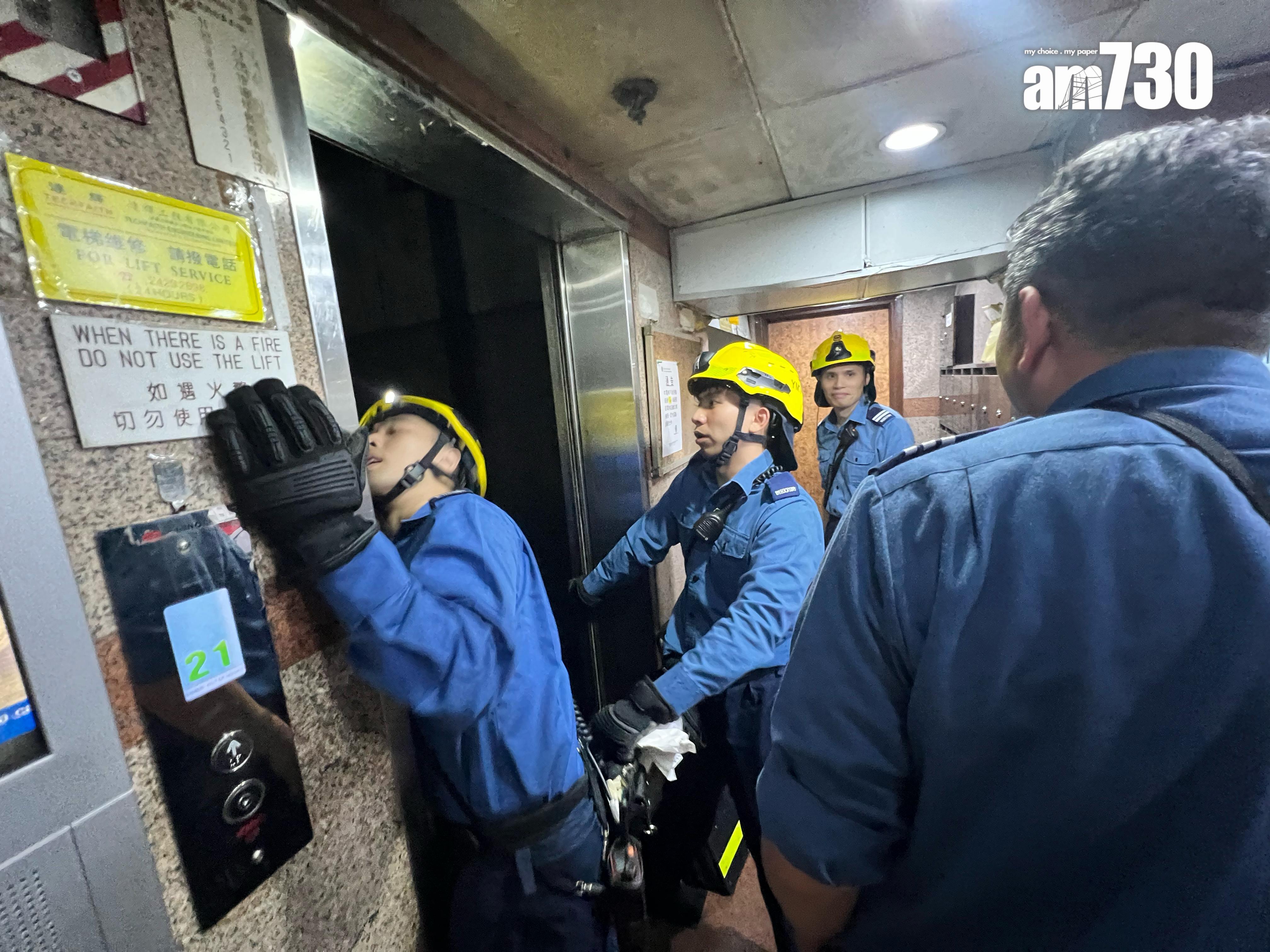 素海霖的haters見面活動,最後因為有十位粉絲受困,非常緊火,要出動消防。(娛樂攝)