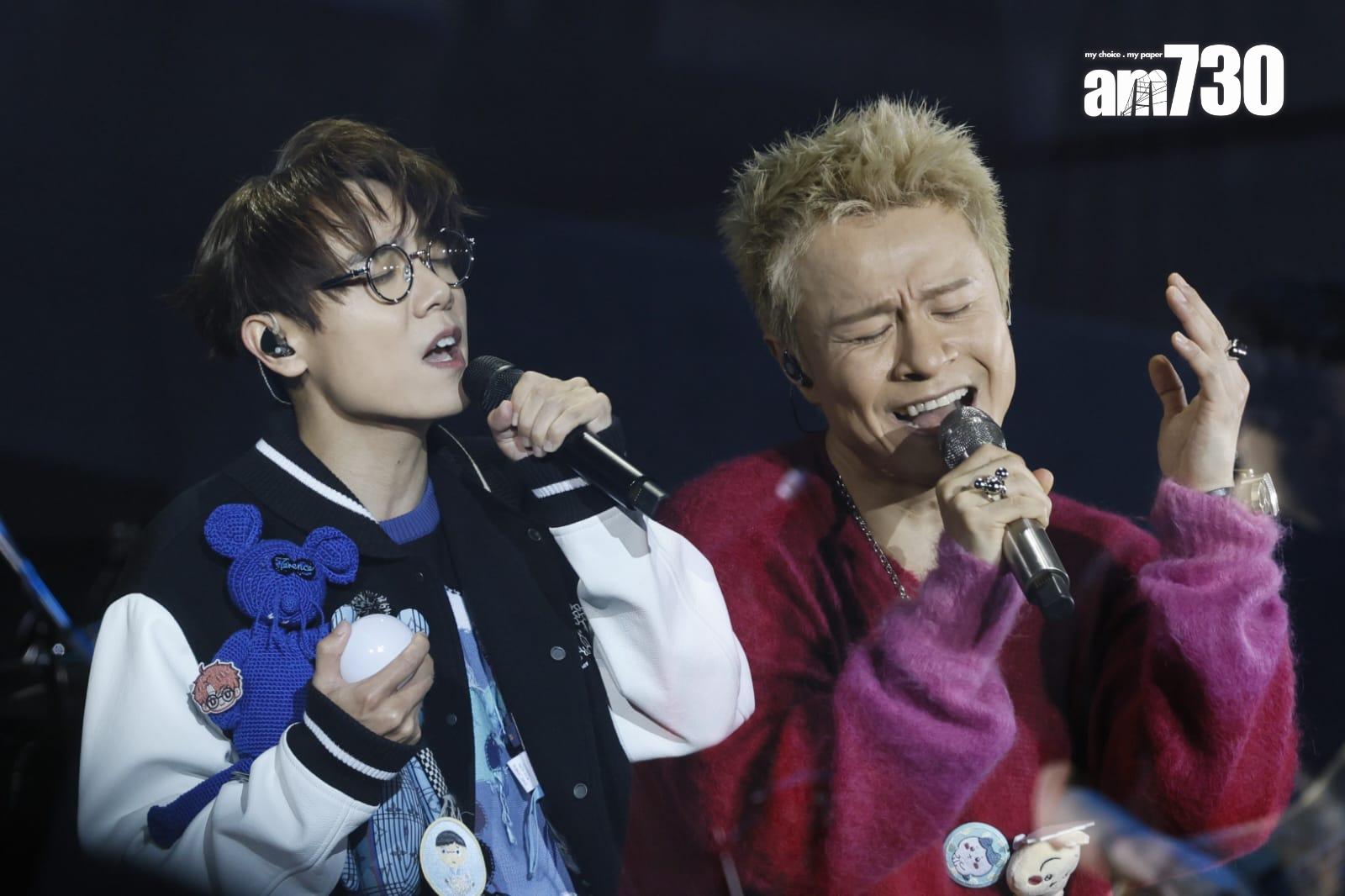 林家謙和陳健安在《拉闊音樂會 Oscar·回憶夜遊》唱出多首Oscar填詞的作品。(蘇文傑攝)