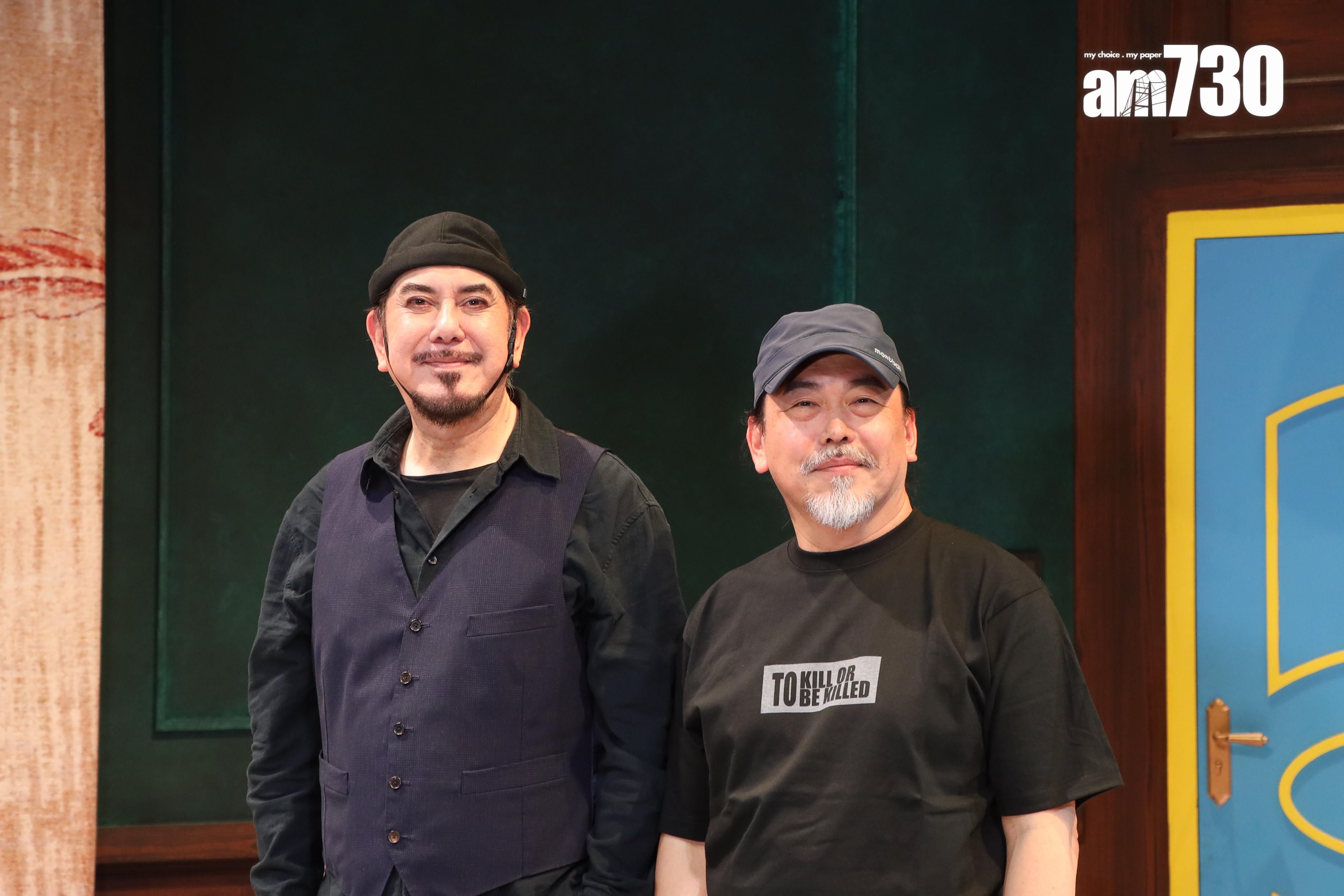 黃秋生和陳淑儀昨晚(13日)完成第4場《螳螂捕蟬》後受訪。(娛樂組攝)