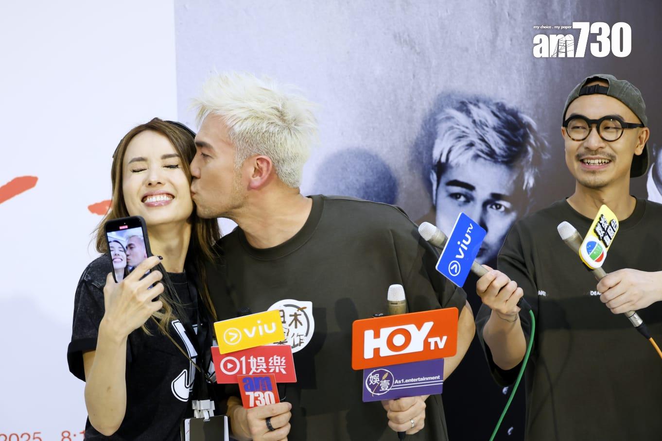 Tim咀爆楊洛婷,兩公婆sweet放閃。(林俊源攝)