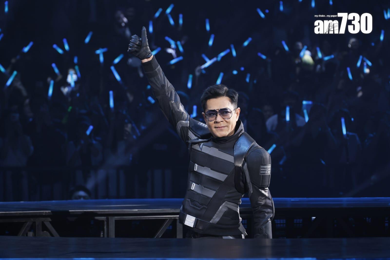 古天樂的造型被張繼聰稱呼為「香港隊長」。(林俊源攝)