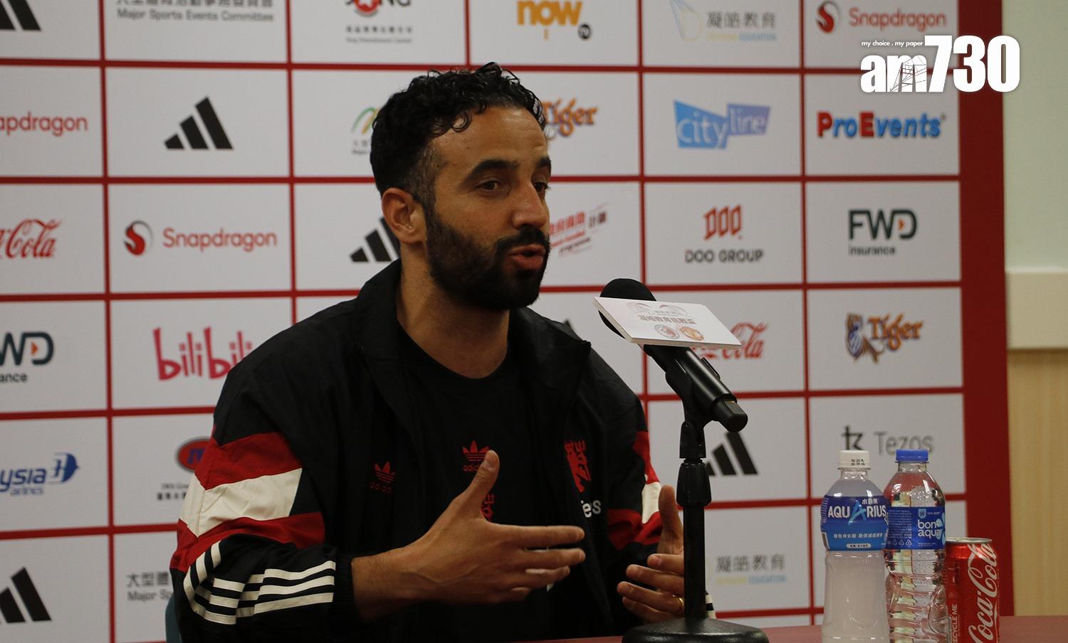 曼聯領隊艾摩廉。(《am730》記者攝)