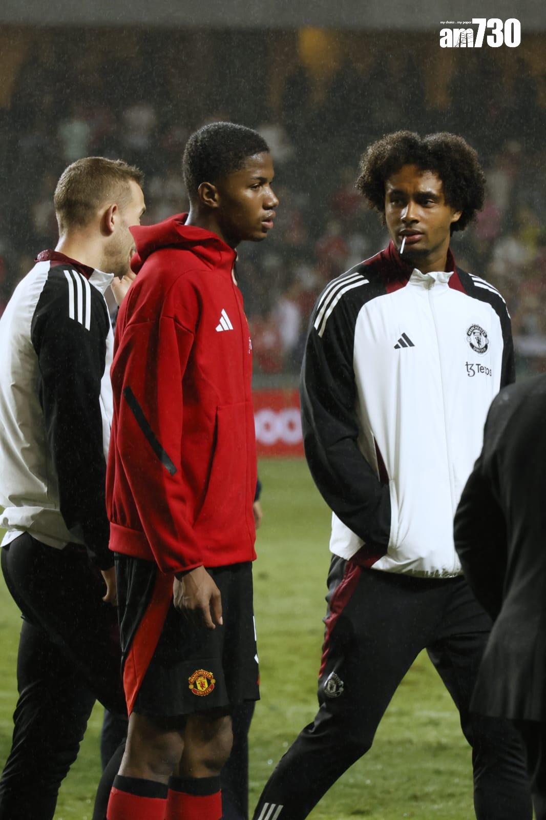 曼聯在大球場表演賽擊敗香港隊。(林俊源攝)