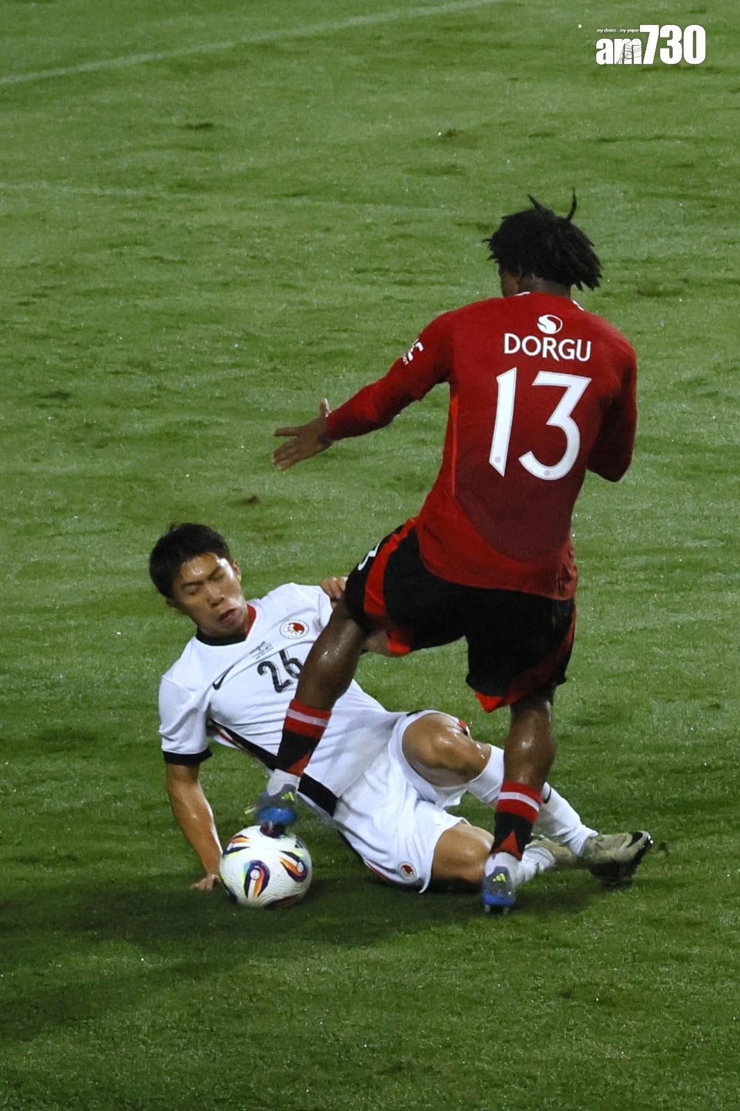 曼聯表演賽3:1贏香港隊。(林俊源攝)