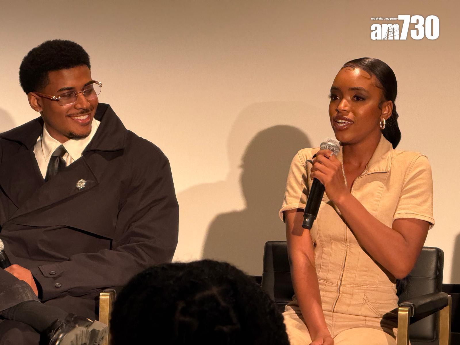 Netflix劇《永恆之愛》主角Michael Cooper Jr和Lovie Simone。 (Lilly Lui攝)