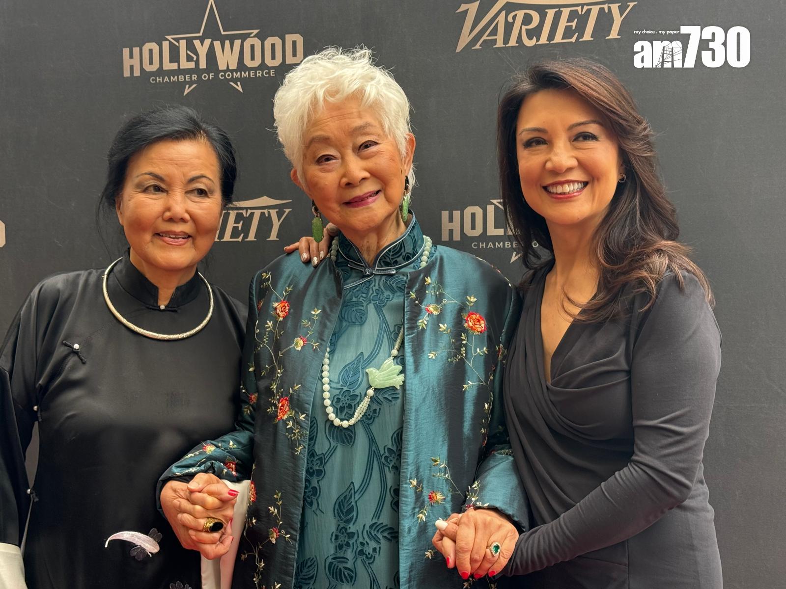 《仁心仁術》女星溫明娜(右)亦有出席。 (Lilly Lui攝)