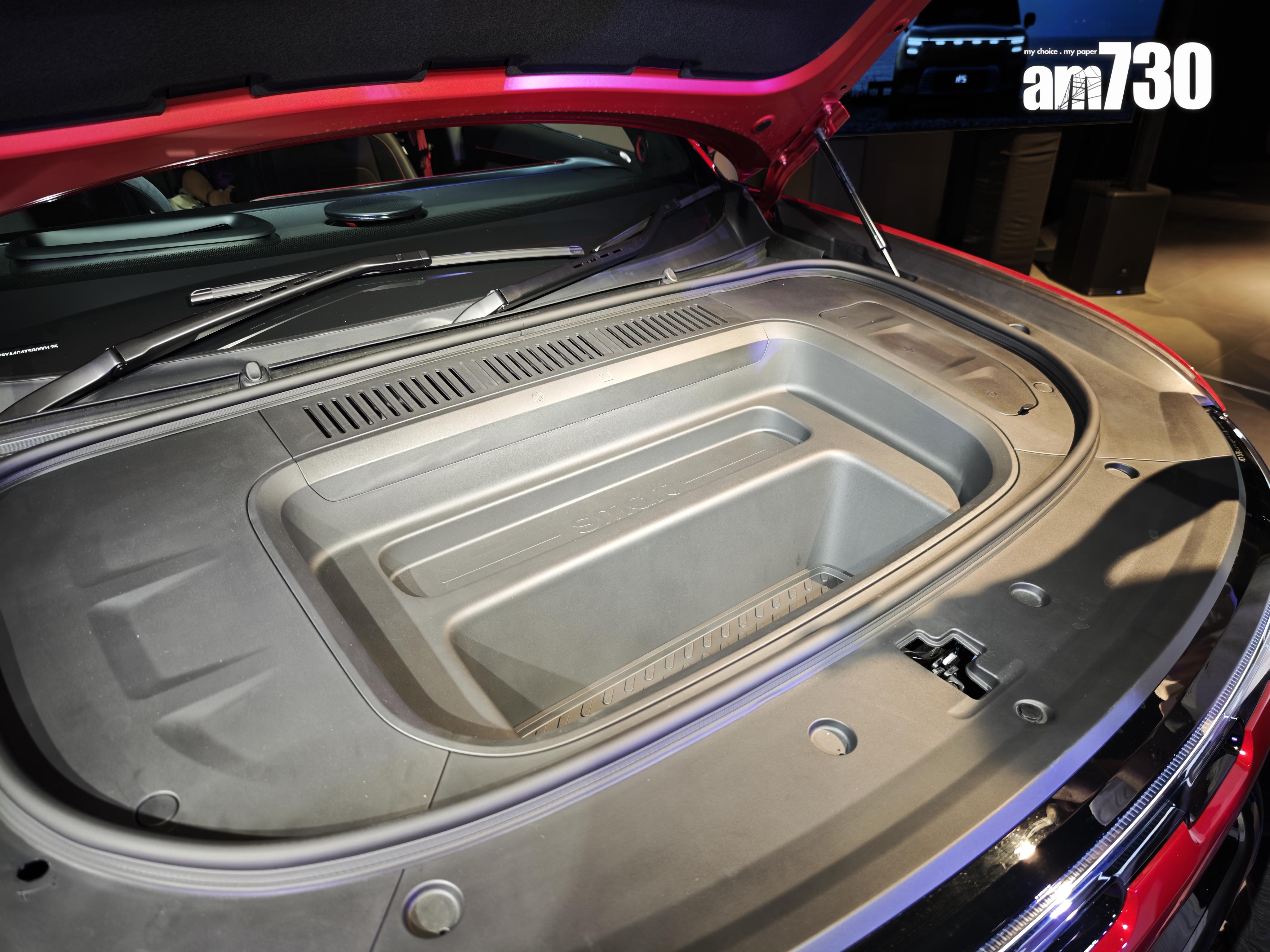 電動車|smart #5前車頭蓋有72公升的儲物空間。