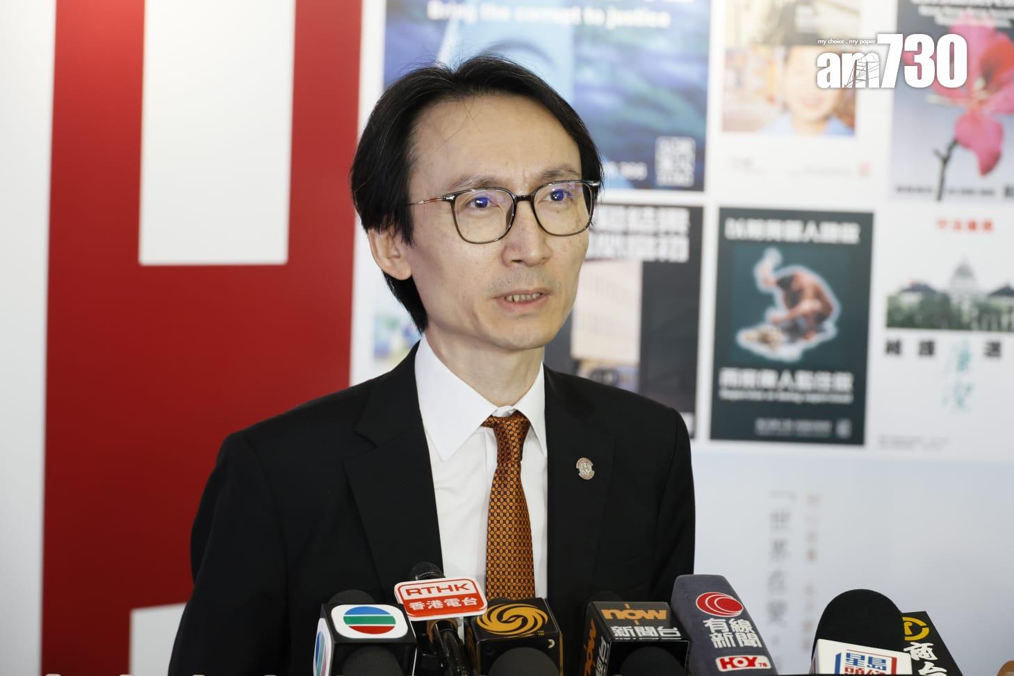 廉政公署舉辦「樓宇管理高峰論壇」,競爭事務委員會主席陳家殷出席。(林俊源攝)