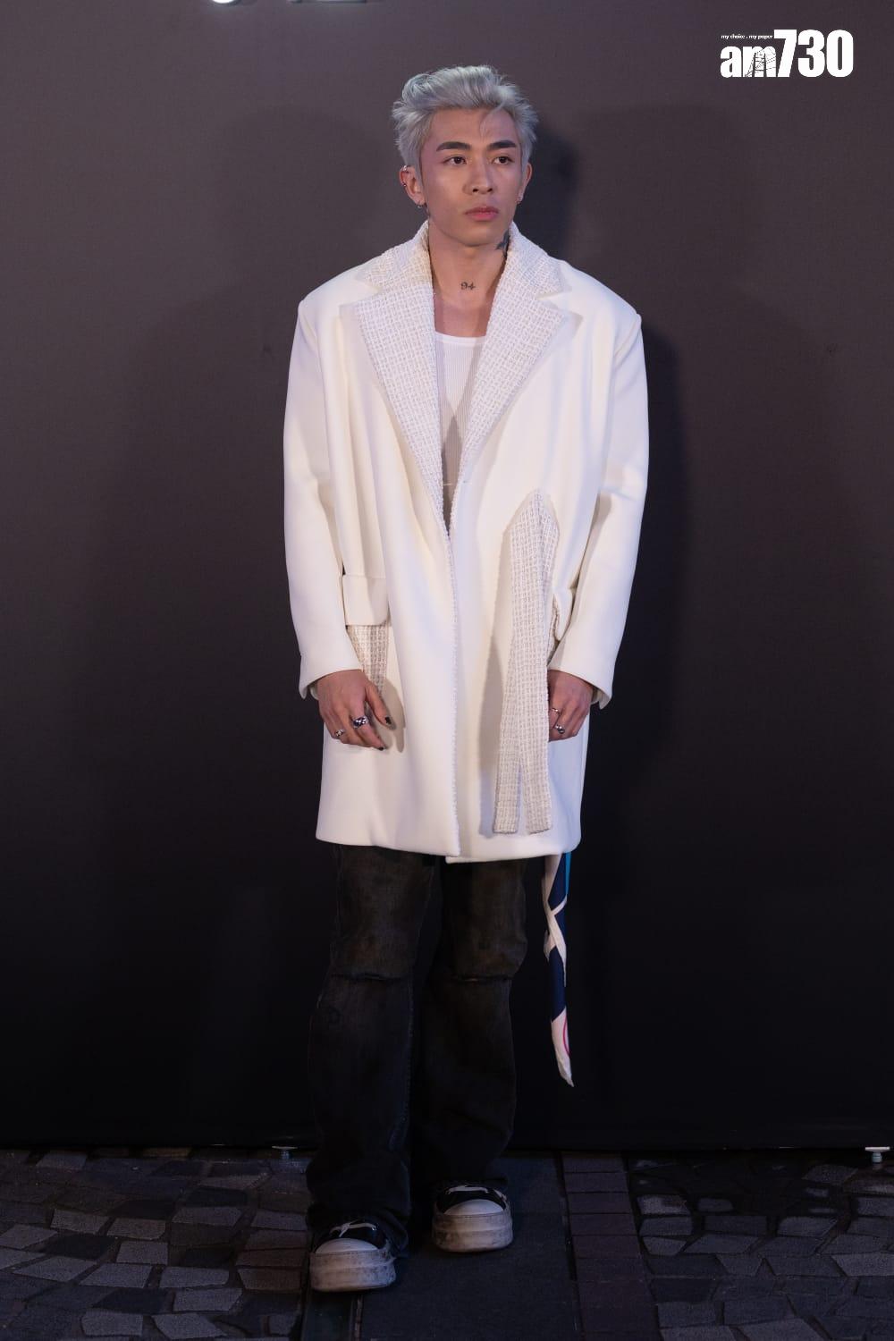 Tyson Yoshi包得密密實實出席品牌活動。(蘇文傑攝)