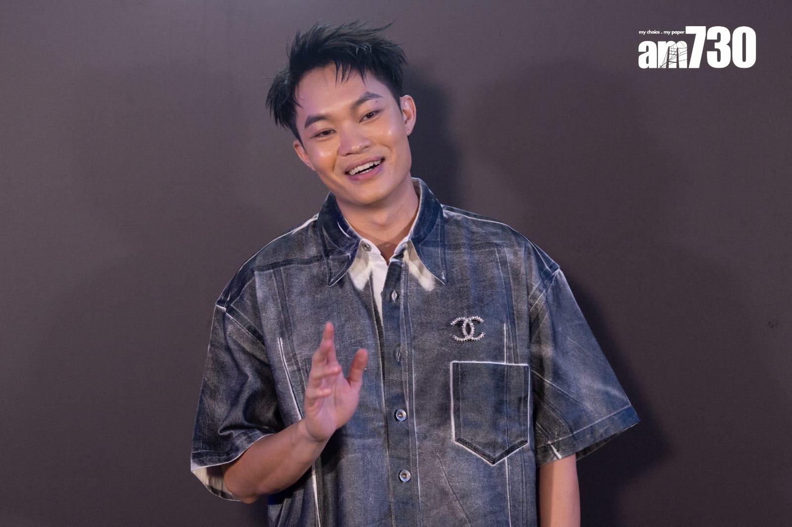 胡子彤出席尖沙咀鐘樓舉辦的品牌慶祝派對。(蘇文傑攝)