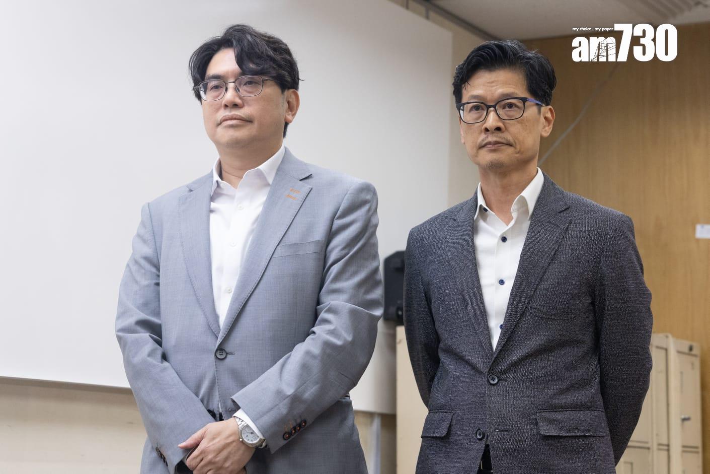 黃恩諾(左)重申食水是安全。(蘇文傑攝)