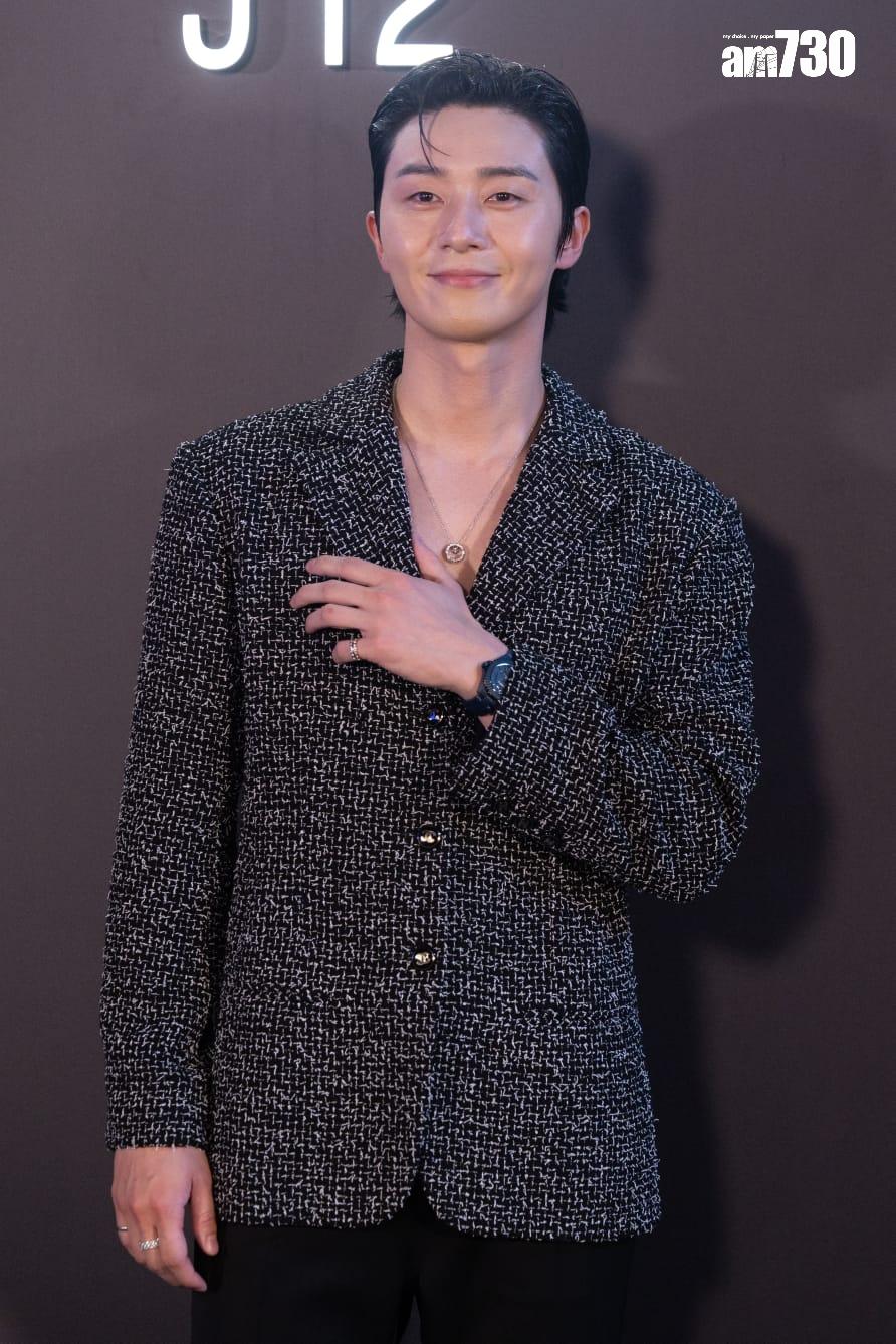 韓國男神朴敘俊以品牌大使身份出席尖沙咀鐘樓舉行的慶祝派對。(蘇文傑攝)