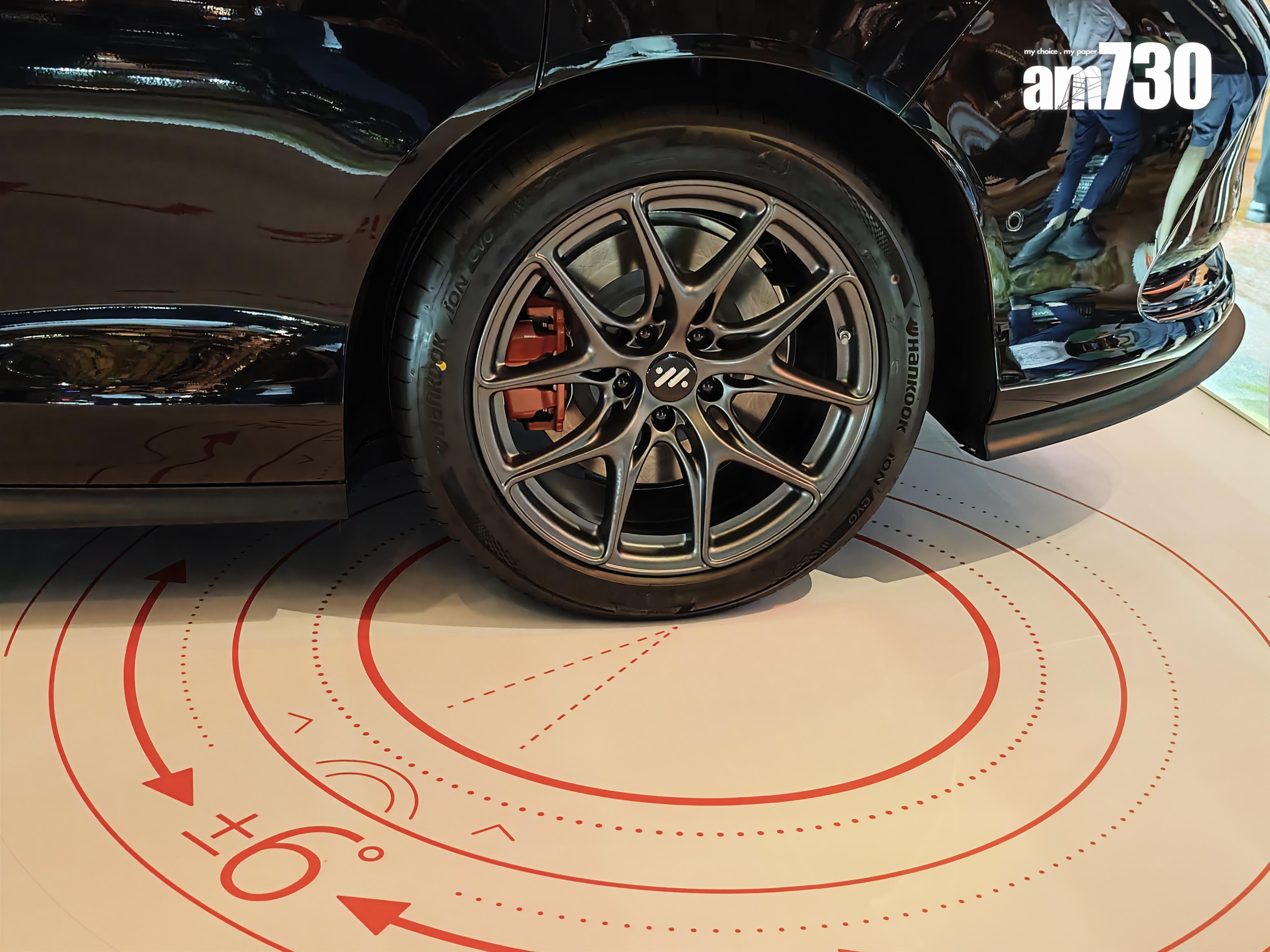 電動車|四輛轉向每個輪軚可轉6度。