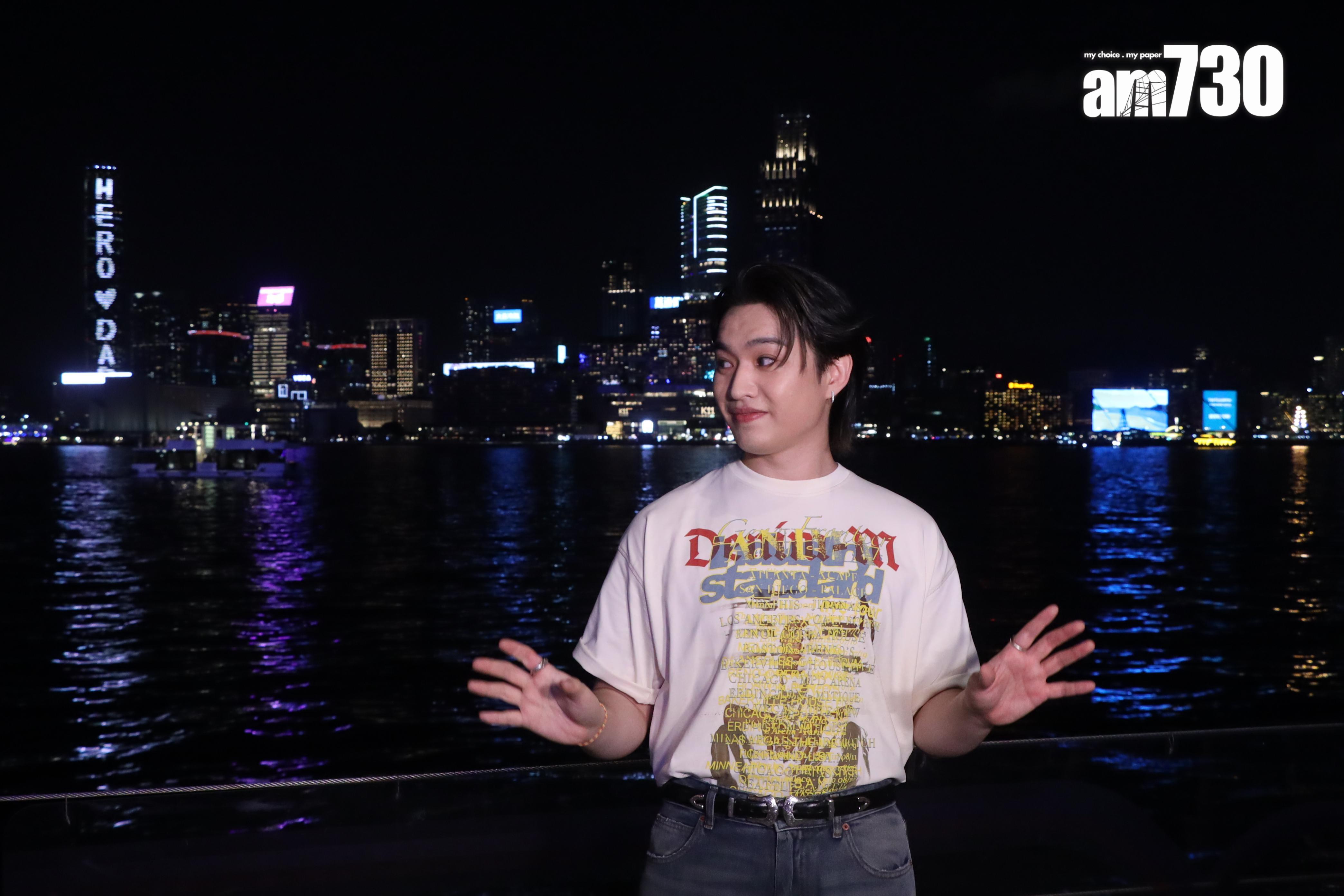 Jer柳應廷相隔5年再busking,表現興奮。(娛樂組攝)