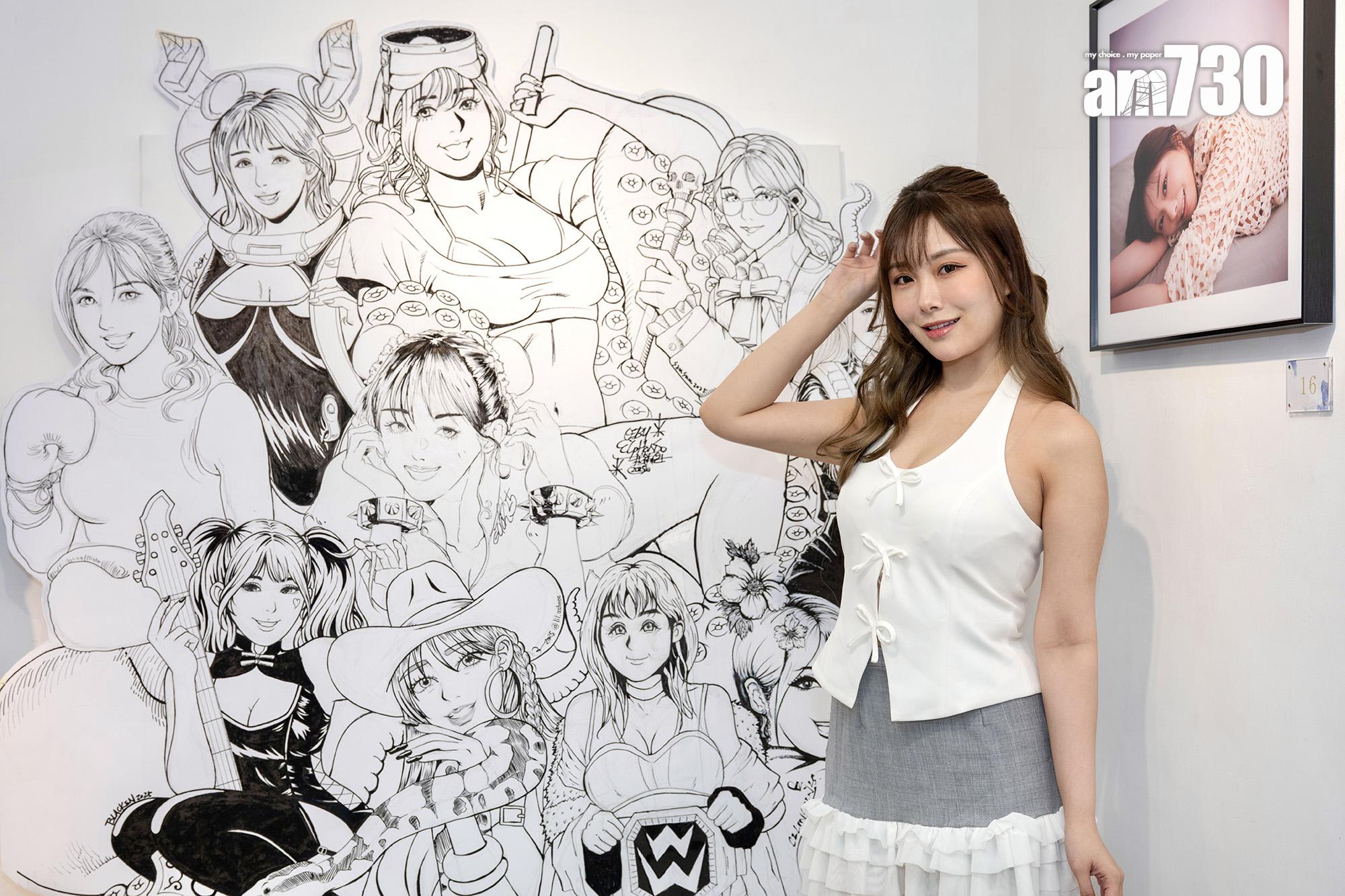 素海霖以繪麗奈身份辦首次相展暨畫展。 (娛樂組攝)