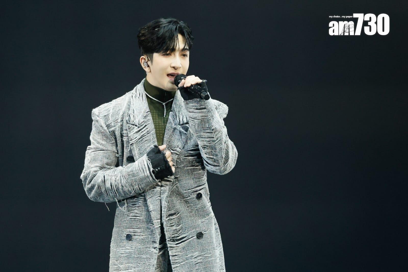 Anson Lo在《 KKBOX 香港風雲榜 - The Beat Goes On》音樂會,首次演唱新歌《 你都有今日》。(蘇文傑攝)