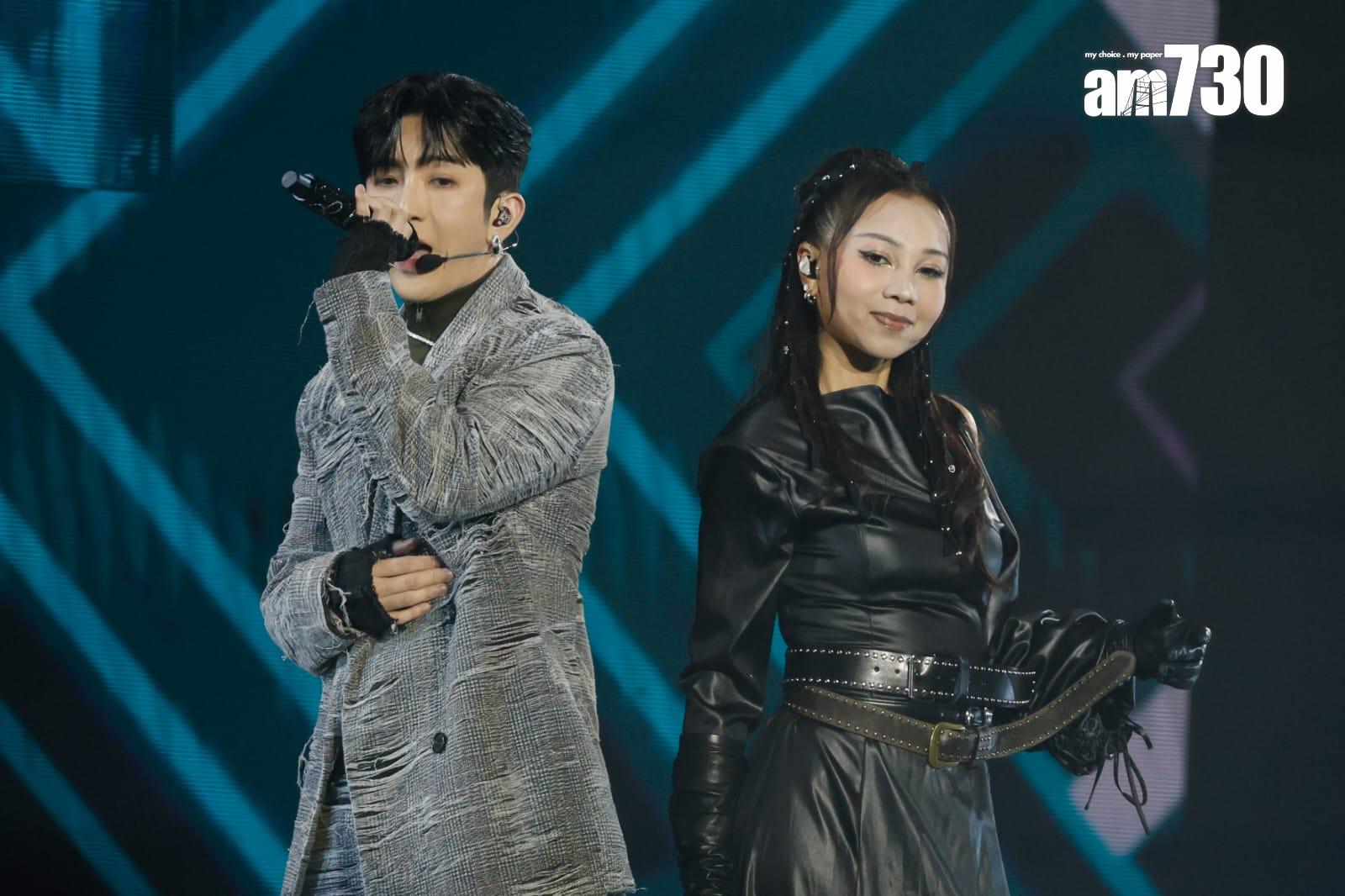 Anson Lo與AGA合唱《Mad》。(蘇文傑攝)