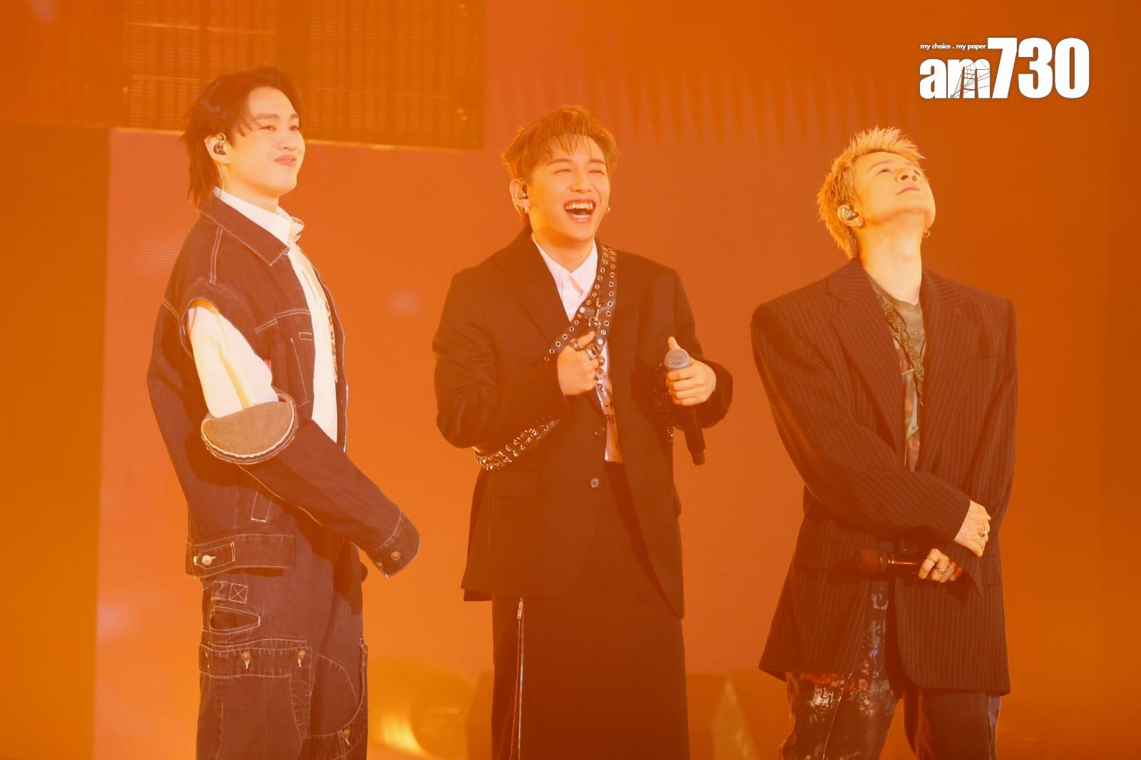 MC張天賦、柳應廷和陳健安合唱,大曬唱功。(蘇文傑攝)