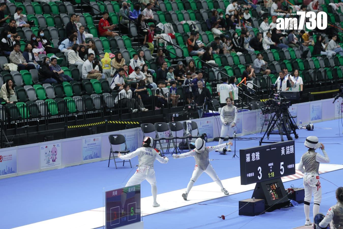啟德體育園辦全運會劍擊測試賽。(吳康琦攝)