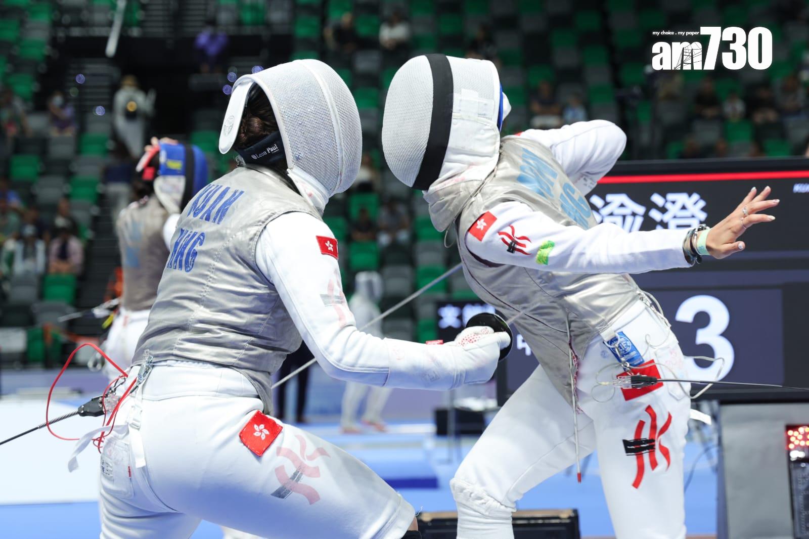 啟德體育園辦全運會劍擊測試賽。(吳康琦攝)