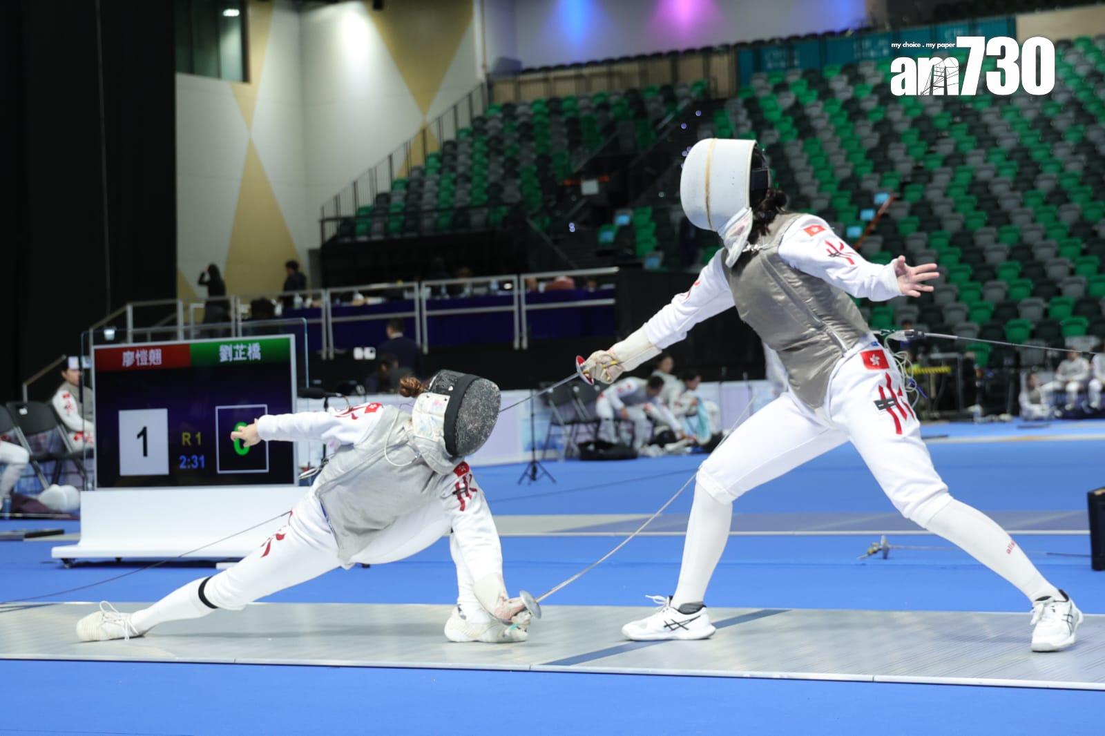 啟德體育園辦全運會劍擊測試賽。(吳康琦攝)