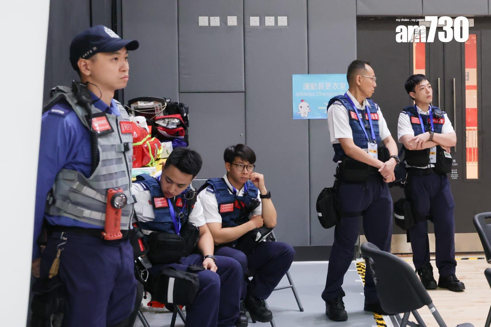 啟德體育園辦全運會劍擊測試賽。(吳康琦攝)